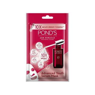 Ponds Age Miracle Serum 25gr Sheet Mask Anti Aging - Masker Wajah