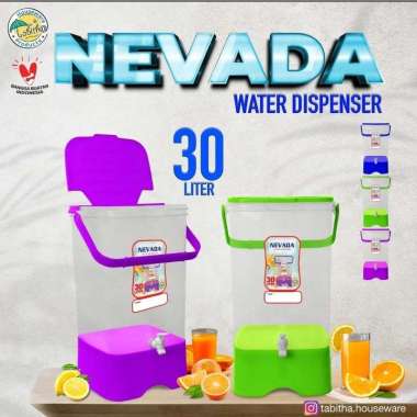 Tempat air dispenser jar 30 liter dengan kran /tempat es buah juice jus toples dispenser keran galon