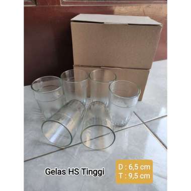 [instant langsung kirim ]Gelas beling gelas kaca cangkir kaca jadul viral isi 6 gelas