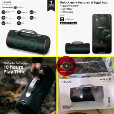 Eggel Elite XL 2S XL2S Bluetooth speaker RGB Waterproof Extreme Bass