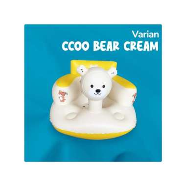 Goto Chicko Baby Chair Kursi Makan Sofa Angin Belajar Duduk Bayi CC00 BEAR CREAM