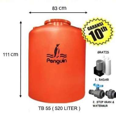 Tangki / Tandon / Toren Air Penguin Pinguin - All Variant Medan Tb 55 (520 ltr)