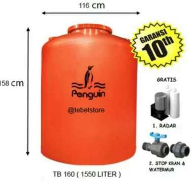Tangki / Tandon / Toren Air Penguin Pinguin - All Variant Medan Tb 160 (1550 ltr)