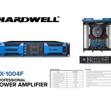 Power Hardwell DX 1004F Amplifier 4 Channel Hardwell DX1004F Original Multicolor