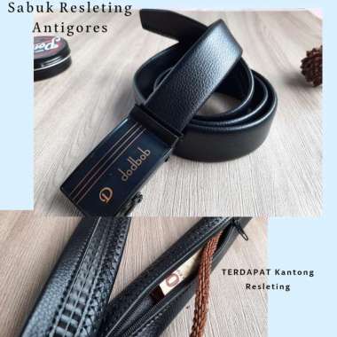JATACC Ikat pinggang pria dewasa / Sabuk Jimat/Sabuk Pria antigores resleting HITAM