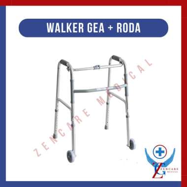 Tongkat Walker Gea Dengan Roda / Alat Bantu Jalan Lansia