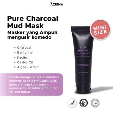 AZRINA PURE CHARCOAL MUD MASK AZRINA ACNE PURIFYING CLAY MASK BY AZRINA CLAY MASK MASKER WAJAH ACNE 