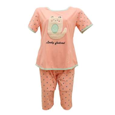 You've (YouHave) Baju Tidur Wanita Sleepwear Set Baju Tidur Wanita Set 8590 Peach XL