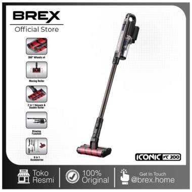 Brex Vacuum Cleaner Cordless VC100 / VC200 Vacuum Cleaner Wearless Tanpa Kabel Brex Hitam
