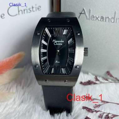 Original 100%!! Alexandre Christie Wanita AC 8650 AC8650 Full Black Garansi Resmi 1 Tahun