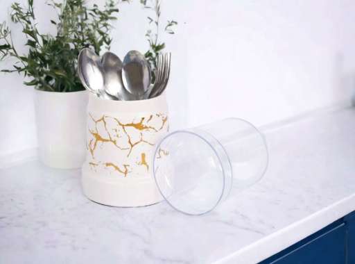 Vicenza BM735 Tempat Sendok dengan Tutup Putih