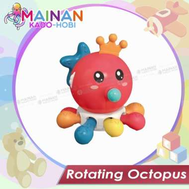 HADIAH ULANG TAHUN MAINAN ANAK ACTION FIGURE GURITA OCTOPUS PUTAR OCTOPUS MERAH