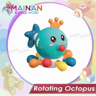 HADIAH ULANG TAHUN MAINAN ANAK ACTION FIGURE GURITA OCTOPUS PUTAR OCTOPUS HIJAU