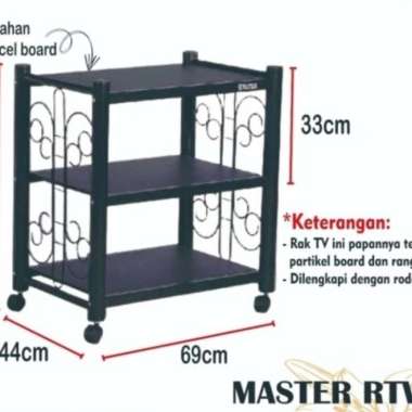 Rak Tv Master RTV Besi Tebal Kuat plus Roda