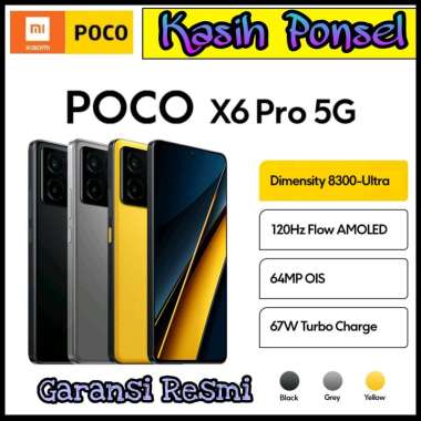 POCO X6 PRO 5G Ram 12/512 Gb Garansi Resmi 15 Bulan Grey