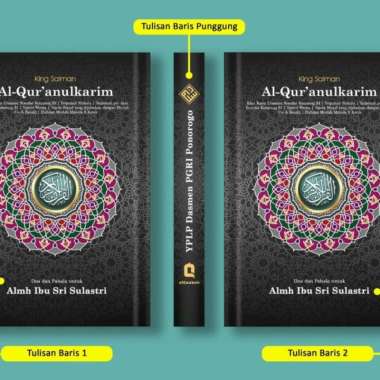 Al Quran King Salman Kado Eksklusif Terjemah Per Kata Custom Nama/Logo