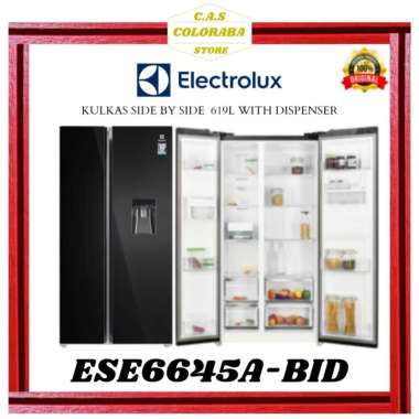 KULKAS ELECTROLUX ESE6645A-BID KULKAS SIDE BY SIDE INVERTER ESE6645ABID ESE6645 ESE 6645 A BID KULKA