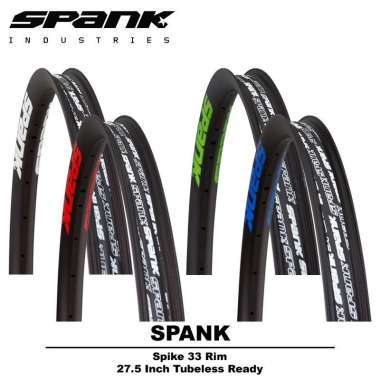 SPANK SPIKE RACE 33 RIM SEPEDA 27.5 INCH TUBELESS READY VELG SEPEDA HITAM MERAH