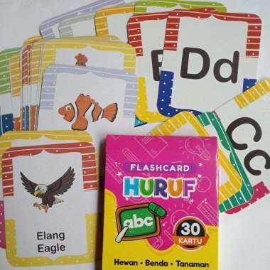 Kartu Belajar Anak Mengenal Huruf Angka dan hijaiyah Huruf