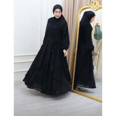 Gamis Amora Dress Maxy Wanita PREMIUM BERKUALITAS Hitam