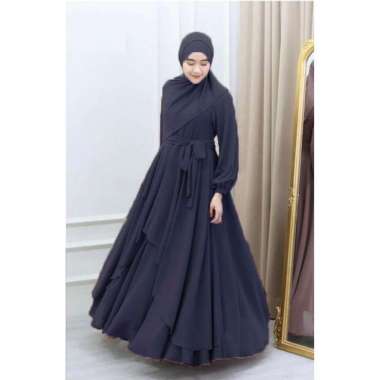 Gamis Amora Dress Maxy Wanita PREMIUM BERKUALITAS Navy