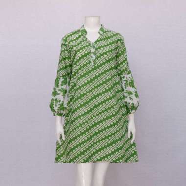 TUNIK ANANTHA COLOUR | DRESS BATIK BUSUI XL Hijau 2