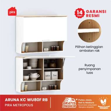 PIRA METROPOLIS OX - ARUNA KC WU80F RB Rak Dapur / Rak Gantung Dapur / Kitchen Set Atas 2 Pintu Flip