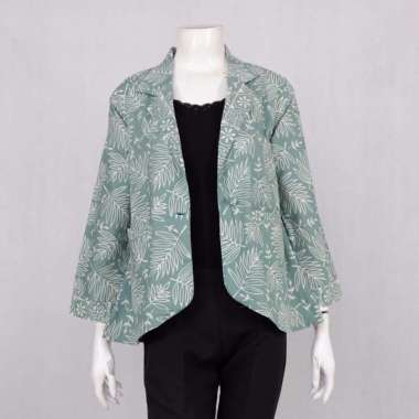 ATASAN BATIK WANITA HIJAU SAGE SERIES KOLEKSI BAJU KERJA XXXL Blezer