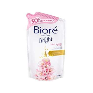 Promo Harga Biore Body Foam Bright Lovely Sakura Scent 800 ml - Blibli