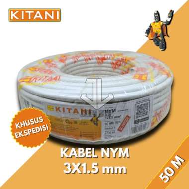 KITANI KABEL NYM 3X1,5MM 50 METER/ROLL KHUSUS EKSPEDISI