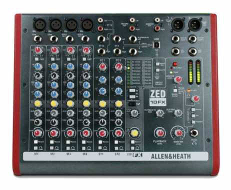 Mixer Allen&amp;heath ZED 10FX / mixer Audio ORIGINAL Multicolor