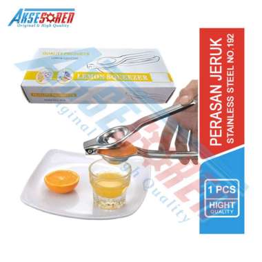 Aksesoren Perasan Jeruk Lemon Stainless Steel No.192 / Alat Pemeras Buah / Lemon Juicer Orange Extra