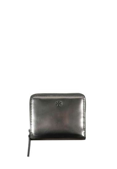 TORY BURCH Emerson Shine Mini Wallet Pewter