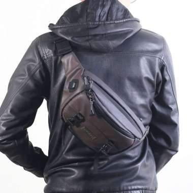 Waistbag Pria Waterproof Tas Pinggang Original - Yakut Mokamula Brown