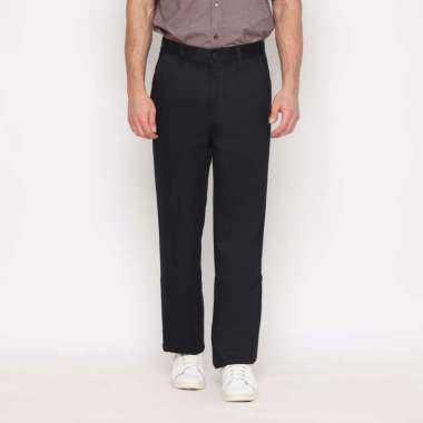 POLICE Celana Panjang Semi Formal Corak Katun Abu Hitam Pria 31 Abu Hitam