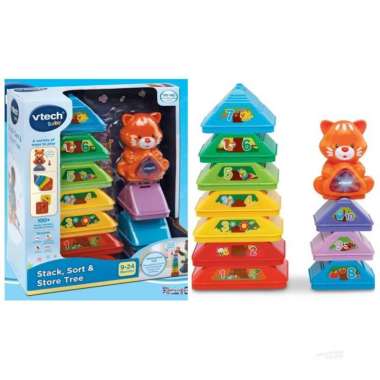 VTECH STACK SORT AND STORE TREE ORIGINAL - MAINAN EDUKASI ANAK