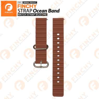 Finchy Ocean Strap LG watch sport W280 Replacement Silicone Wristband Tali Jam Smartwatch Brown