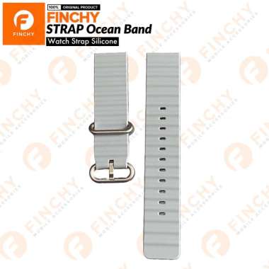 Finchy Ocean Strap LG watch sport W280 Replacement Silicone Wristband Tali Jam Smartwatch Gray