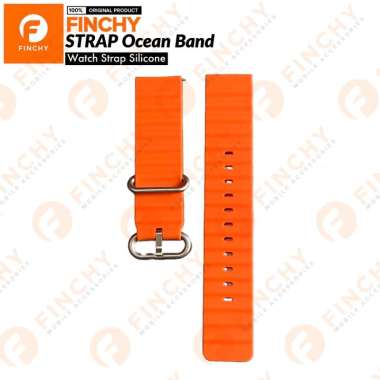 Finchy Ocean Strap LG watch sport W280 Replacement Silicone Wristband Tali Jam Smartwatch Orange