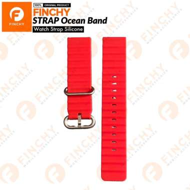 Finchy Ocean Strap LG watch sport W280 Replacement Silicone Wristband Tali Jam Smartwatch Red