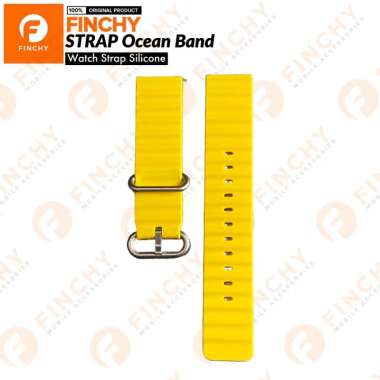 Finchy Ocean Strap LG watch sport W280 Replacement Silicone Wristband Tali Jam Smartwatch Yellow