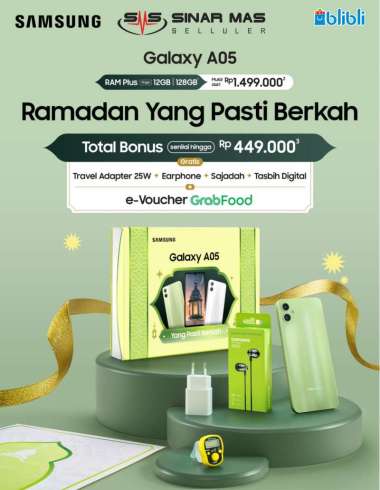PROMO PACKAGE Samsung A05 Series Smartphone New Garansi Resmi 6GB/128GB Black