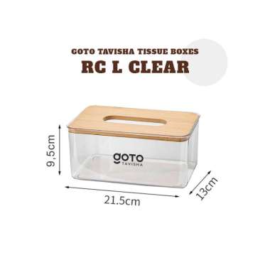 Goto Tavisha Tempat Tisu Kotak Tissue Box Organizer Tisue Kayu Estetik RC L CLEAR