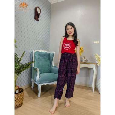 VERISH Harem Pants Motif / Celana Yoga Harem Motif Gajah / Celana Senam / Harem Pants Yoga / Ganesha