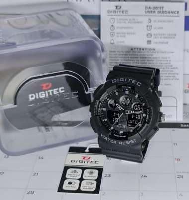 Jam Tangan Pria Digitec 2011 Analog Digital Original Hitam