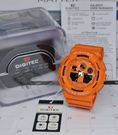 Jam Tangan Pria Digitec 2011 Analog Digital Original Orange