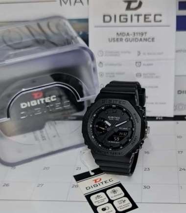 Original 100%!! Digitec DG-3119T Dg 3119T DG3119 - Jam Tangan Wanita Double Time garansi Resmi Hitam