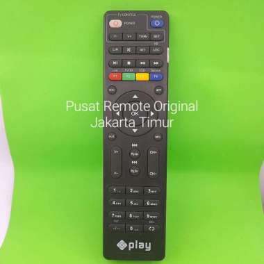 REMOTE REMOTE TV KABEL INDIHOME PLAY MEDIA HITAM ORIGINAL