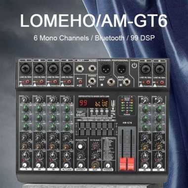 LOMEHO Mixer Audio Professional DSP 99 Effects Bluetooth USB 6 Channel