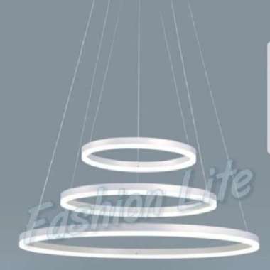 LAMPU GANTUNG RING LED 3 SUSUN MD 9077-346 / LAMPU GANTUNG HIAS LED